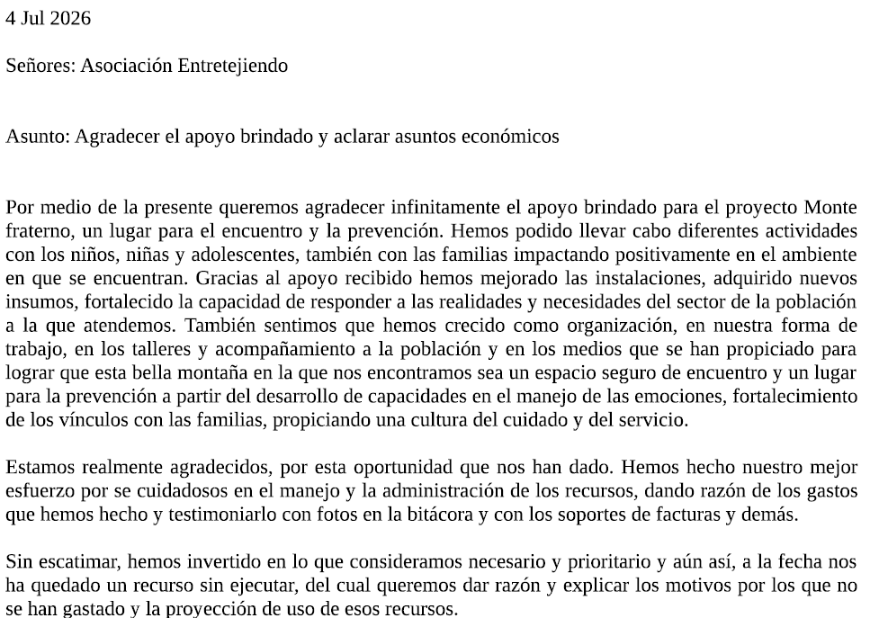 AGRADECIMEINTO COLOMBIA